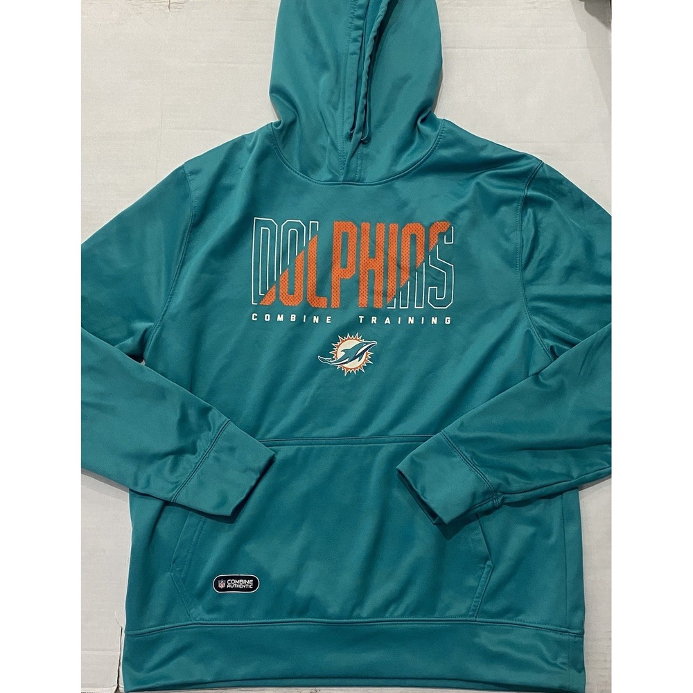Miami Dolphins NFL Training Combine Authentic Pullover Hoodie Size Large
